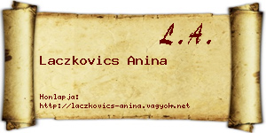 Laczkovics Anina névjegykártya